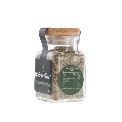 Wild-Gewürz - #DAMEROWER WALD - Glas mit Holzdeckel 90g MHD