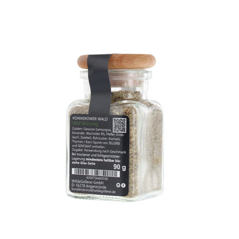 Wild-Gewürz - #DAMEROWER WALD - Glas mit Holzdeckel 90g MHD