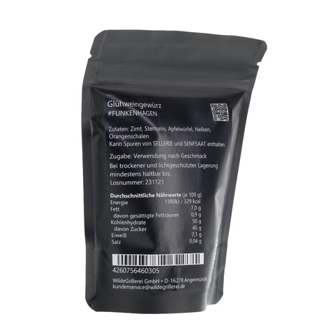 #FUNKENHAGEN - Glühweingewürz Beutel mit Druckverschluss 60g MHD