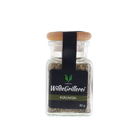 Whisky-Pfeffer geschrotet - #GRUMSIN -Glas mit Holzdeckel 80g MHD