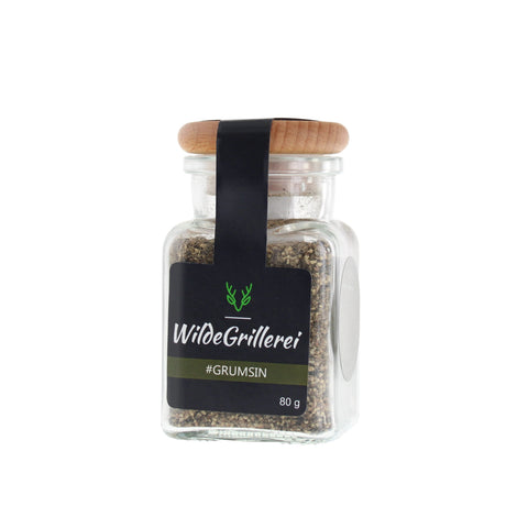 Whisky-Pfeffer geschrotet - #GRUMSIN -Glas mit Holzdeckel 80g MHD