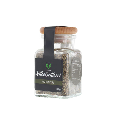 Whisky-Pfeffer geschrotet - #GRUMSIN -Glas mit Holzdeckel 80g MHD