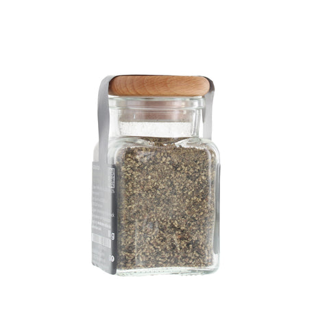 Whisky-Pfeffer geschrotet - #GRUMSIN -Glas mit Holzdeckel 80g MHD