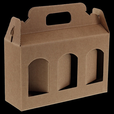 Geschenkset leer Beige - 3 Gläser mit Holzdeckel