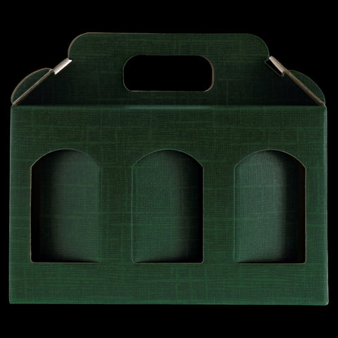Geschenkset leer Grün - 3 Gläser mit Holzdeckel