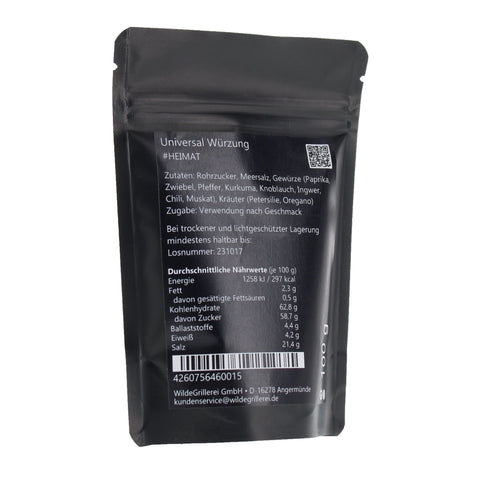 #HEIMAT - Universal Würzung Beutel mit Druckverschluss 100g MHD