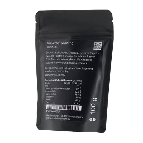 #HEIMAT - Universal Würzung Beutel mit Druckverschluss 100g MHD