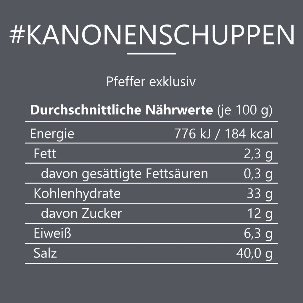 #KANONENSCHUPPEN - Pfeffer exklusiv Beutel mit Druckverschluss 80g MHD