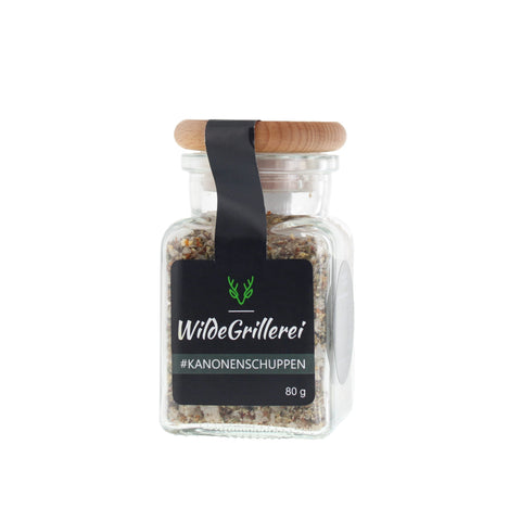 Pfeffer exklusiv - #KANONENSCHUPPEN - Glas mit Holzdeckel 80g MHD