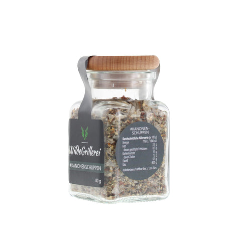Pfeffer exklusiv - #KANONENSCHUPPEN - Glas mit Holzdeckel 80g MHD