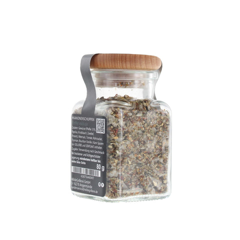 Pfeffer exklusiv - #KANONENSCHUPPEN - Glas mit Holzdeckel 80g MHD