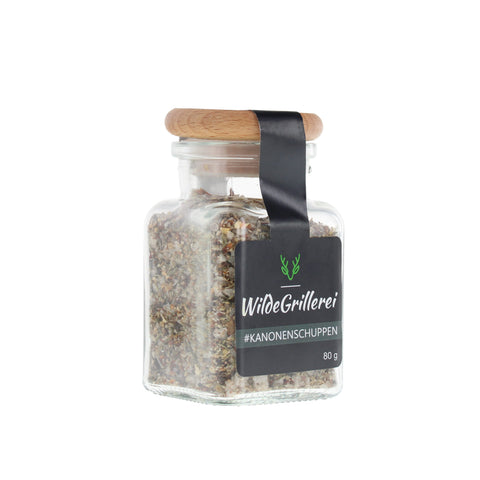 Pfeffer exklusiv - #KANONENSCHUPPEN - Glas mit Holzdeckel 80g MHD