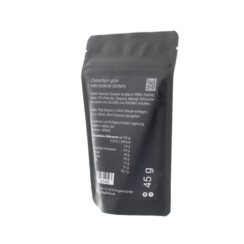 #KIRCHLEIN IM GRÜNEN - Chimichurri grün Beutel mit Druckverschluss 45g MHD