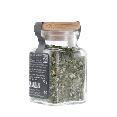 #KIRCHLEIN IM GRÜNEN - Chimichurri grün Glas mit Holzdeckel 45g MHD