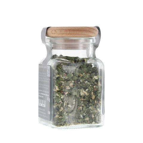 #KIRCHLEIN IM GRÜNEN - Chimichurri grün Glas mit Holzdeckel 45g MHD