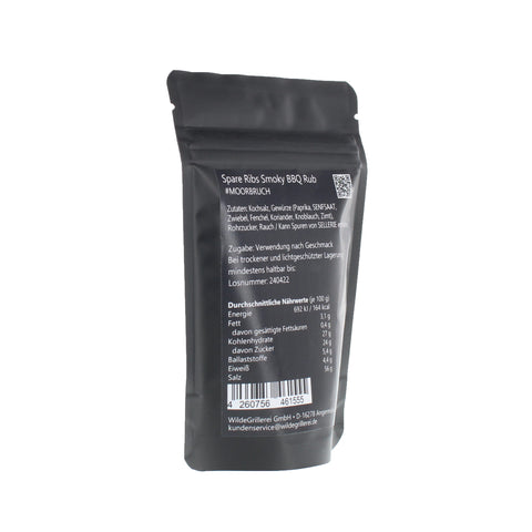 #MOORBRUCH - Spare Ribs Smoky BBQ Rub Beutel mit Druckverschluss 130g MHD