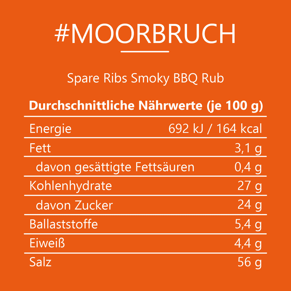 #MOORBRUCH - Spare Ribs Smoky BBQ Rub Beutel mit Druckverschluss 130g MHD