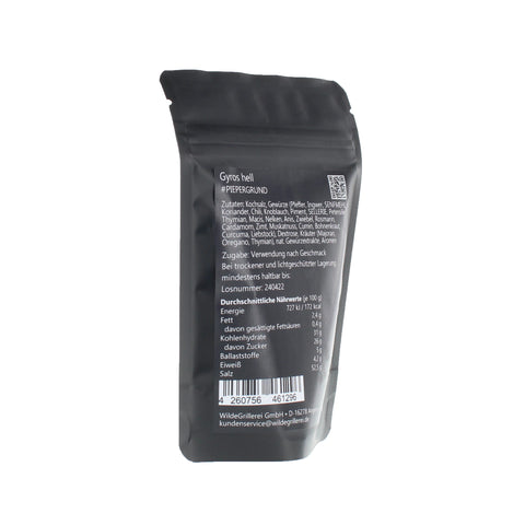 #PIEPERGRUND - Gyros hell Beutel mit Druckverschluss 90g MHD