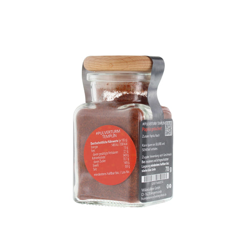 Paprika geräuchert - #PULVERTURM TEMPLIN - Glas mit Holzdeckel 70g MHD