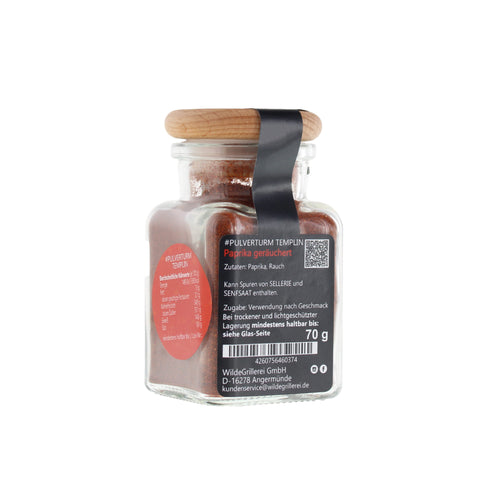 Paprika geräuchert - #PULVERTURM TEMPLIN - Glas mit Holzdeckel 70g MHD
