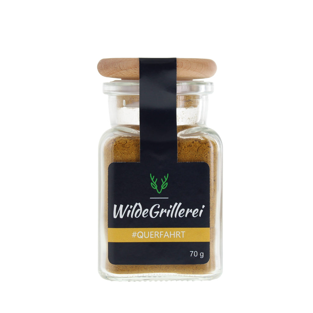 #QUERFAHRT - Currypulver Englisch Glas mit Holzdeckel 70g MHD