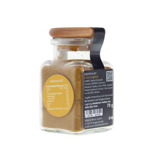 #QUERFAHRT - Currypulver Englisch Glas mit Holzdeckel 70g MHD