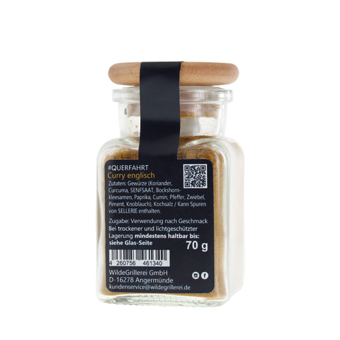 #QUERFAHRT - Currypulver Englisch Glas mit Holzdeckel 70g MHD