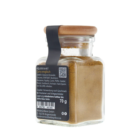 #QUERFAHRT - Currypulver Englisch Glas mit Holzdeckel 70g MHD