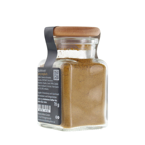 #QUERFAHRT - Currypulver Englisch Glas mit Holzdeckel 70g MHD