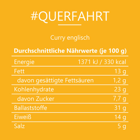 #QUERFAHRT - Currypulver Englisch Beutel mit Druckverschluss 70g MHD