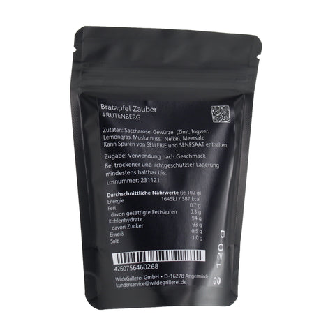 #RUTENBERG - Bratapfel Zauber Beutel mit Druckverschluss 120g MHD