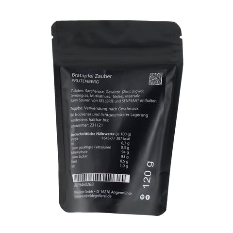 #RUTENBERG - Bratapfel Zauber Beutel mit Druckverschluss 120g MHD