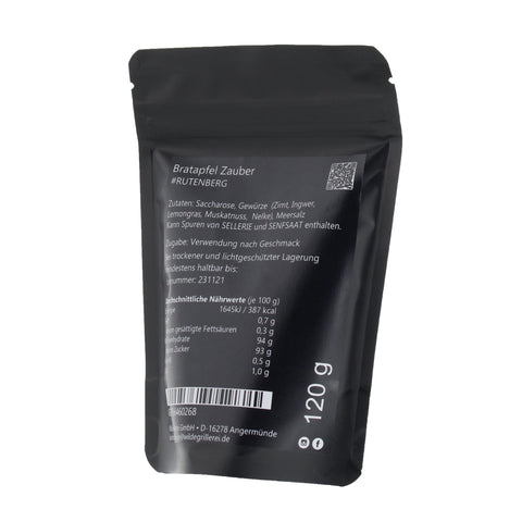 #RUTENBERG - Bratapfel Zauber Beutel mit Druckverschluss 120g MHD
