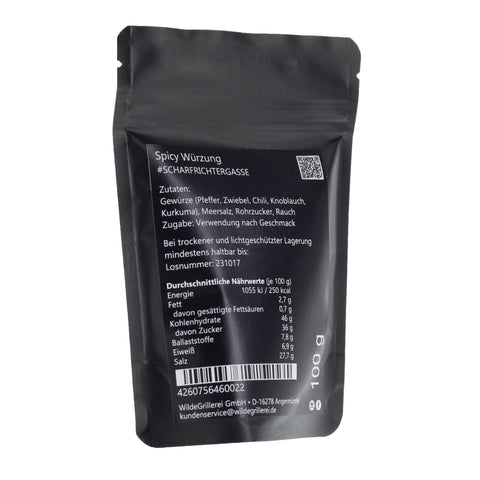 #SCHARFRICHTERGASSE - Spicy Würzung Beutel mit Druckverschluss 100g