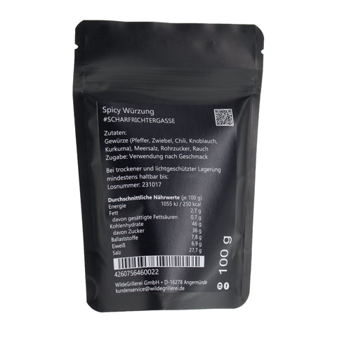 #SCHARFRICHTERGASSE - Spicy Würzung Beutel mit Druckverschluss 100g