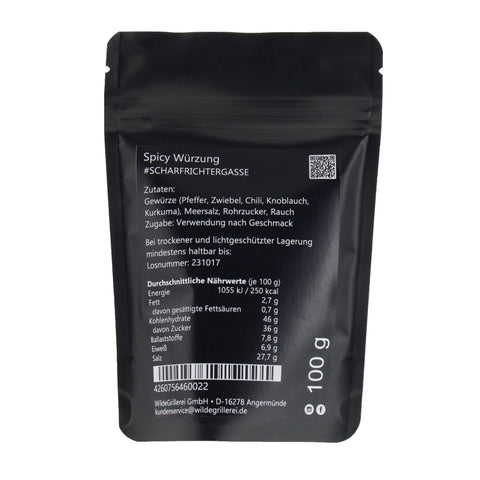 #SCHARFRICHTERGASSE - Spicy Würzung Beutel mit Druckverschluss 100g