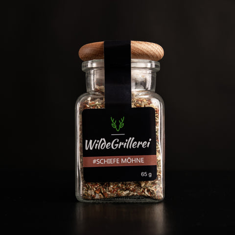 #SCHIEFE MÖHNE - Chimichurri rot Glas mit Holzdeckel 65g MHD