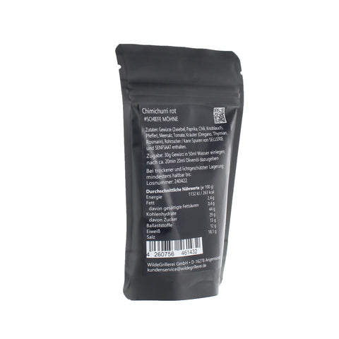 #SCHIEFE MÖHNE - Chimichurri rot Beutel mit Druckverschluss 65g MHD