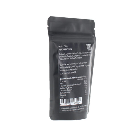 #STOLPER TURM - Aglio Olio Beutel mit Druckverschluss 70g MHD