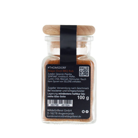 #THOMSDORF - Magic Dust BBQ Rub Glas mit Holzdeckel 100g MHD