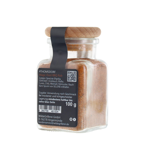 #THOMSDORF - Magic Dust BBQ Rub Glas mit Holzdeckel 100g MHD