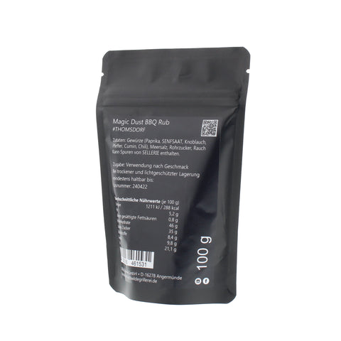#THOMSDORF - Magic Dust BBQ Rub Beutel mit Druckverschluss 100g MHD