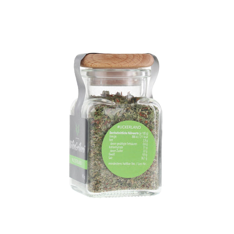 Multitalent-Gewürz - #UCKERLAND - Glas mit Holzdeckel 60g MHD