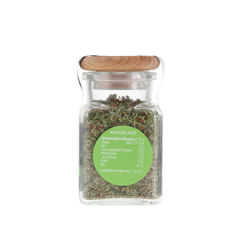 Multitalent-Gewürz - #UCKERLAND - Glas mit Holzdeckel 60g MHD