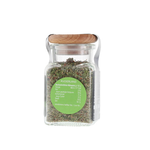 Multitalent-Gewürz - #UCKERLAND - Glas mit Holzdeckel 60g MHD