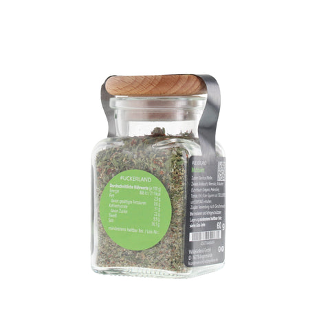 Multitalent-Gewürz - #UCKERLAND - Glas mit Holzdeckel 60g MHD