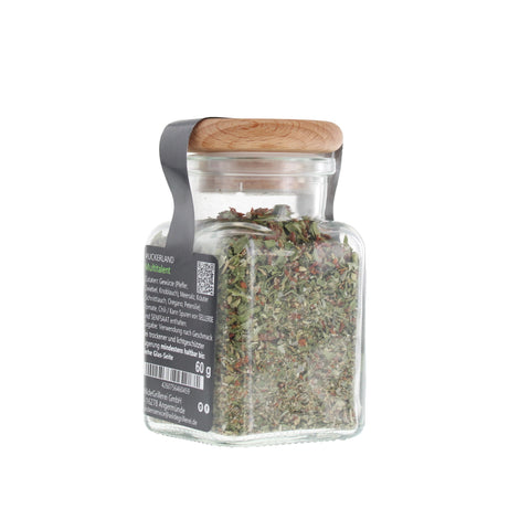 Multitalent-Gewürz - #UCKERLAND - Glas mit Holzdeckel 60g MHD