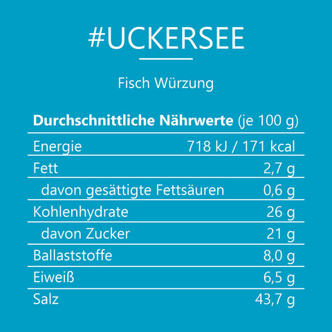 #UCKERSEE - Fisch Würzung Beutel mit Druckverschluss 70g MHD