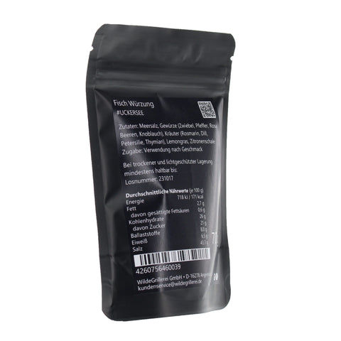 #UCKERSEE - Fisch Würzung Beutel mit Druckverschluss 70g MHD