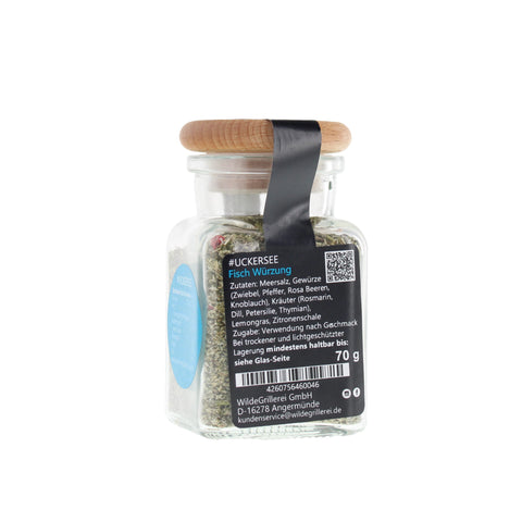 Fischgewürz - #UCKERSEE - Glas mit Holzdeckel 70g MHD